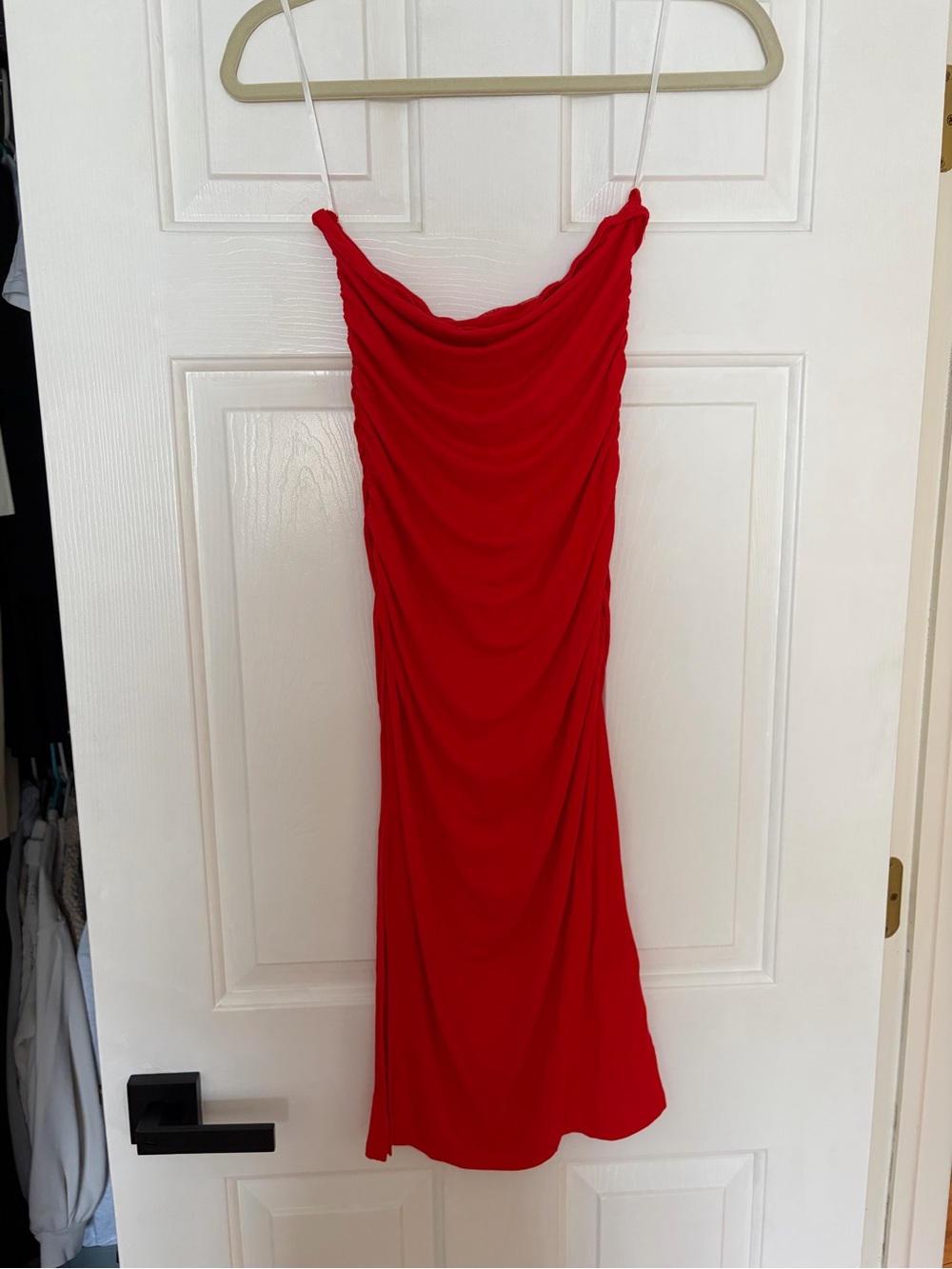 SHEIN Red Strapless Dress
